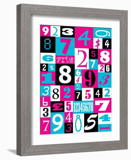 Purple Numbers-Philip Sheffield-Framed Giclee Print