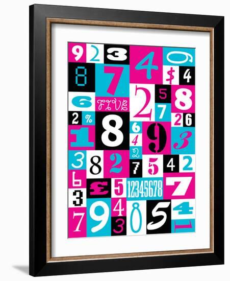 Purple Numbers-Philip Sheffield-Framed Giclee Print