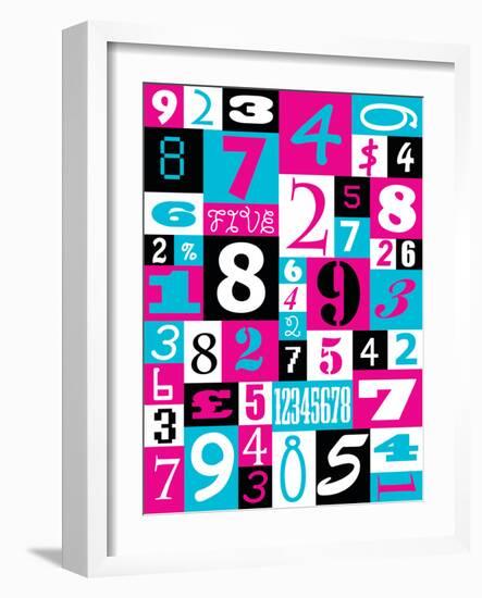 Purple Numbers-Philip Sheffield-Framed Giclee Print