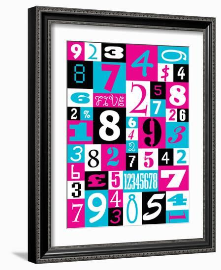 Purple Numbers-Philip Sheffield-Framed Giclee Print