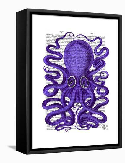 Purple Octopus-Fab Funky-Framed Stretched Canvas
