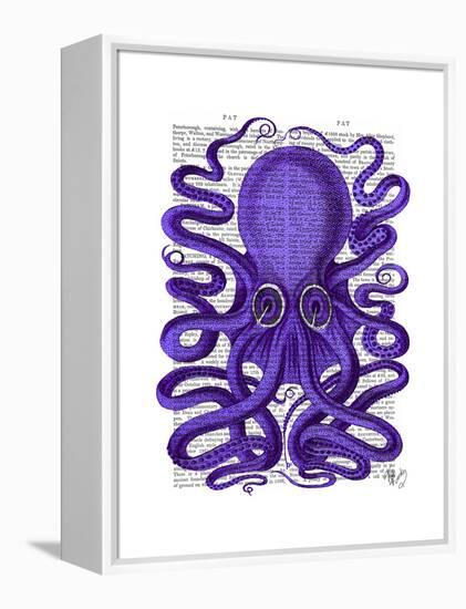 Purple Octopus-Fab Funky-Framed Stretched Canvas