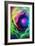 Purple Orb Swirls-null-Framed Art Print