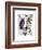 Purple Owl with Antlers-Fab Funky-Framed Art Print