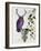 Purple Owl with Antlers-Fab Funky-Framed Art Print