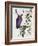 Purple Owl with Antlers-Fab Funky-Framed Art Print