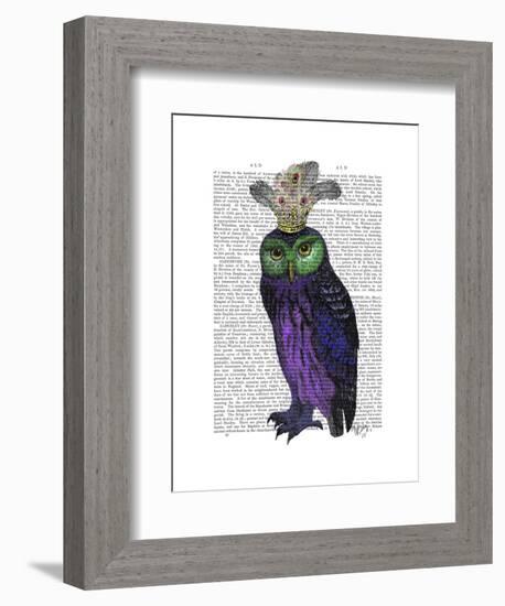 Purple Owl-Fab Funky-Framed Art Print