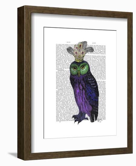 Purple Owl-Fab Funky-Framed Art Print