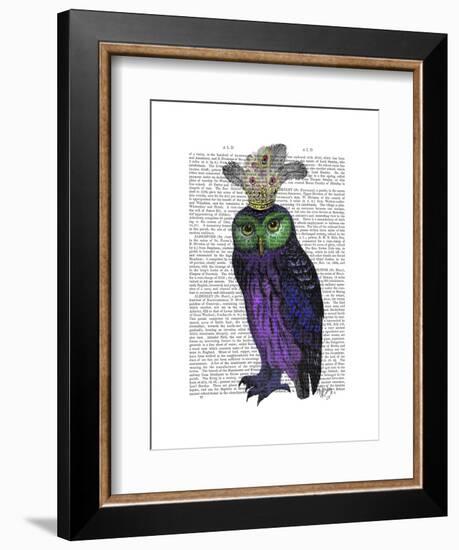 Purple Owl-Fab Funky-Framed Art Print