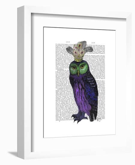 Purple Owl-Fab Funky-Framed Art Print