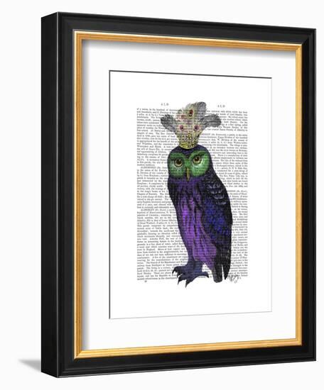 Purple Owl-Fab Funky-Framed Art Print