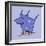 Purple Polka Dot Dog-Carla Martell-Framed Giclee Print