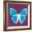 Purple Pop Butterfly-Christine Caldwell-Framed Art Print