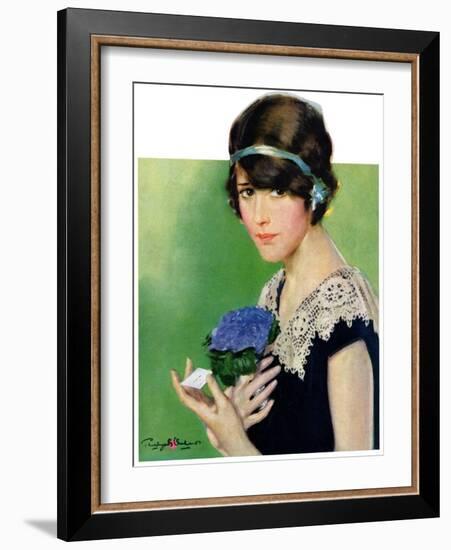 "Purple Posey,"May 22, 1926-Penrhyn Stanlaws-Framed Giclee Print