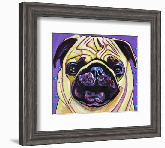 Purple Pug-Kathryn Wronski-Framed Art Print