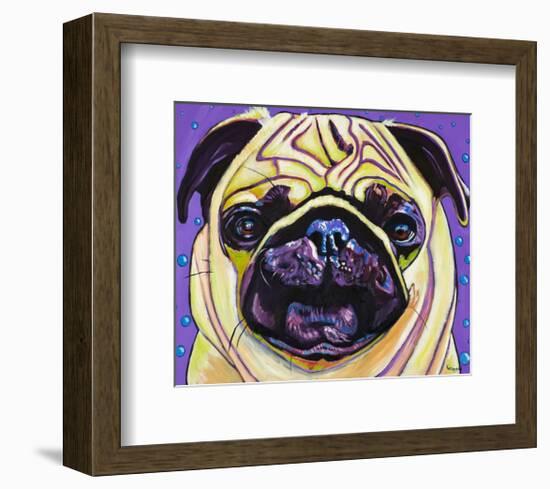 Purple Pug-Kathryn Wronski-Framed Art Print