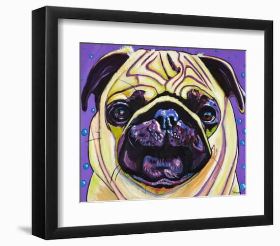 Purple Pug-Kathryn Wronski-Framed Art Print