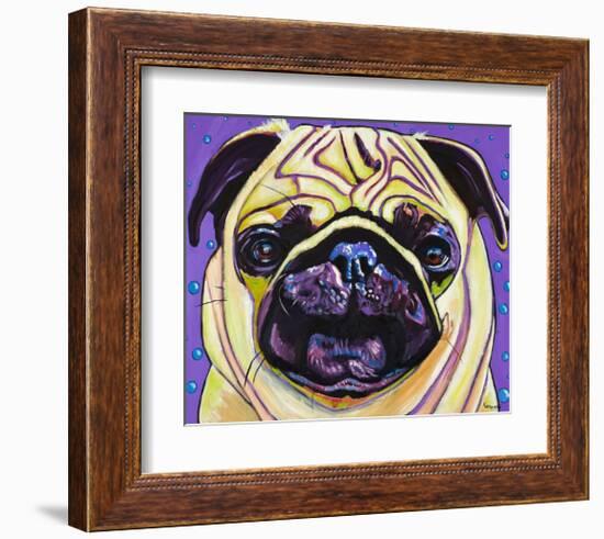 Purple Pug-Kathryn Wronski-Framed Art Print