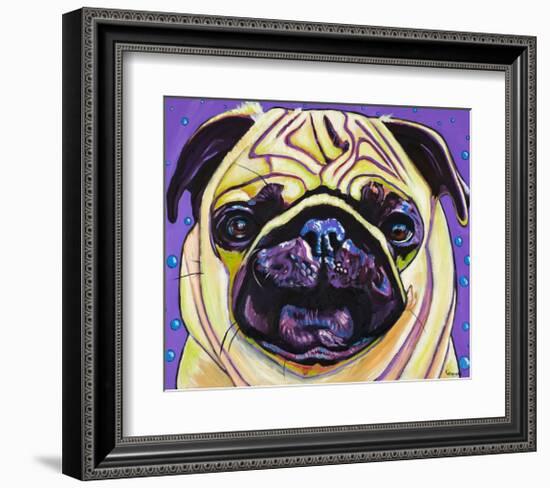 Purple Pug-Kathryn Wronski-Framed Art Print