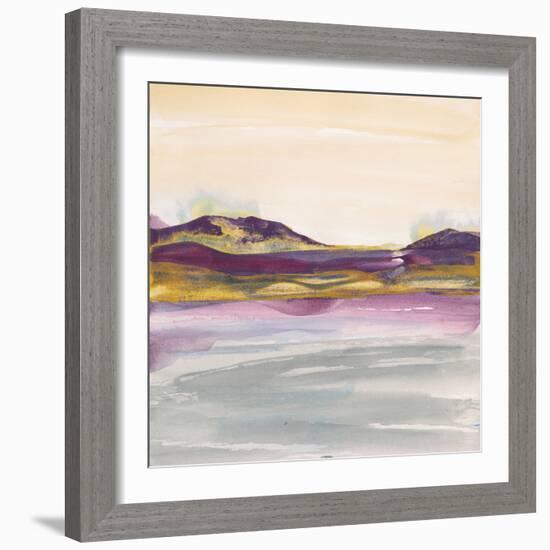 Purple Rock Dawn I Gold-Chris Paschke-Framed Art Print