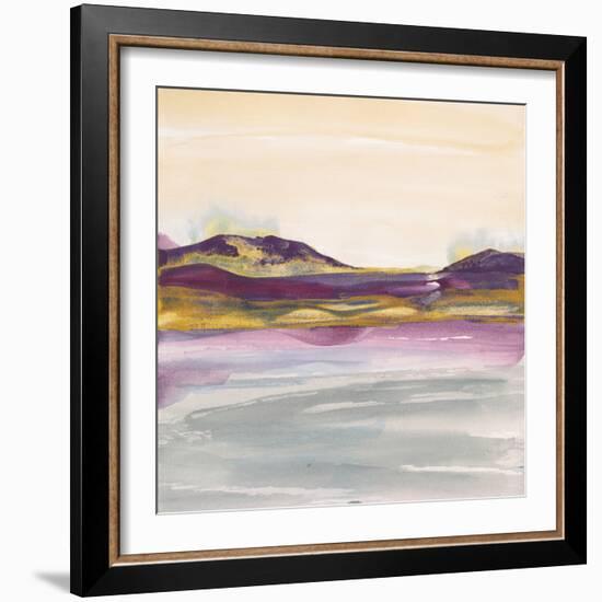 Purple Rock Dawn I Gold-Chris Paschke-Framed Art Print