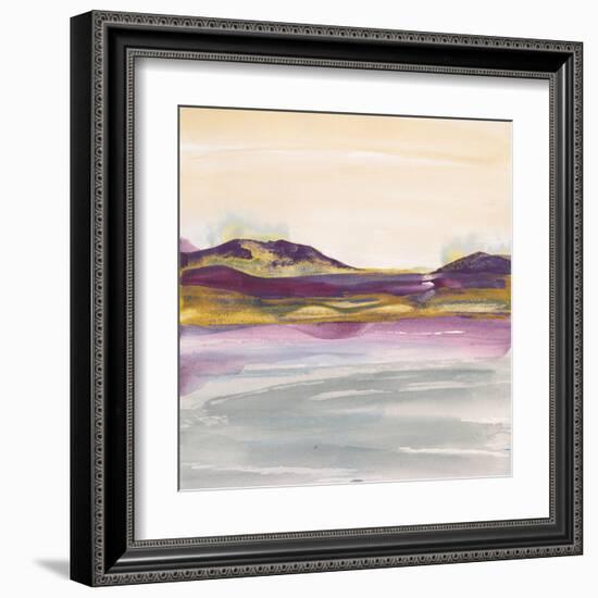 Purple Rock Dawn I Gold-Chris Paschke-Framed Art Print