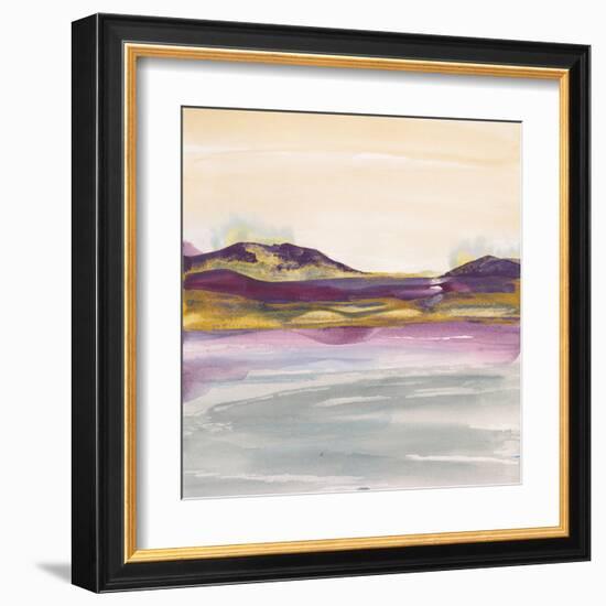 Purple Rock Dawn I Gold-Chris Paschke-Framed Art Print