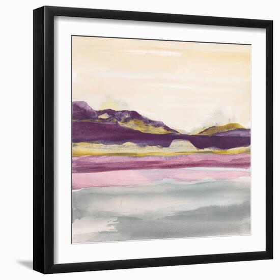 Purple Rock Dawn II Gold-Chris Paschke-Framed Art Print