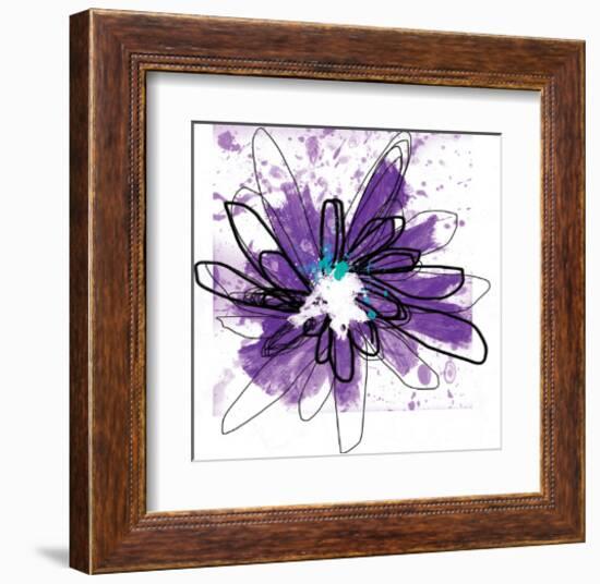 Purple Splash Flower-Elle Stewart-Framed Art Print