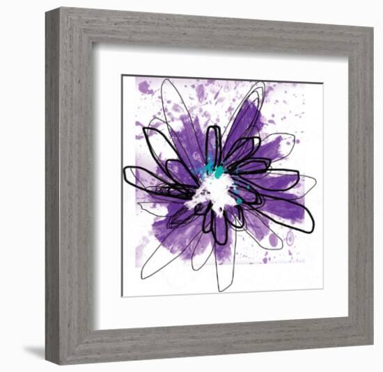 Purple Splash Flower-Elle Stewart-Framed Art Print