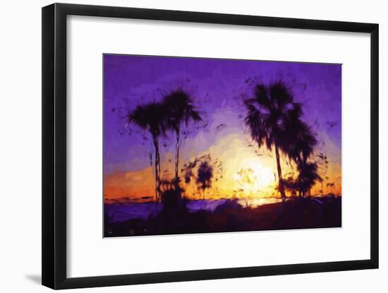 Purple Sunset - In the Style of Oil Painting-Philippe Hugonnard-Framed Giclee Print