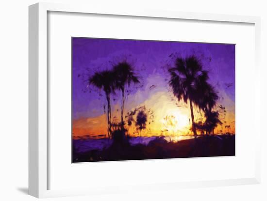 Purple Sunset - In the Style of Oil Painting-Philippe Hugonnard-Framed Giclee Print