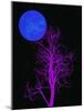 Purple Tree and Blue Moon-Jasmine Woods-Mounted Art Print