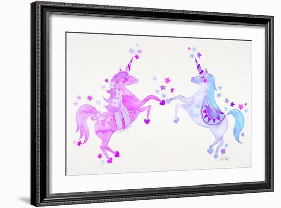 Purple Unicorns-Cat Coquillette-Framed Giclee Print