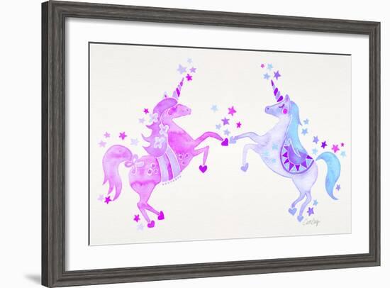 Purple Unicorns-Cat Coquillette-Framed Giclee Print