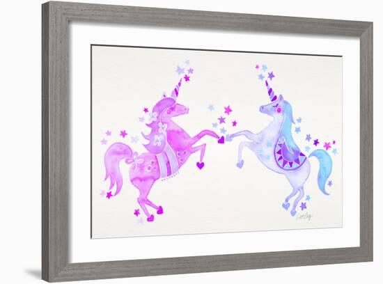 Purple Unicorns-Cat Coquillette-Framed Giclee Print