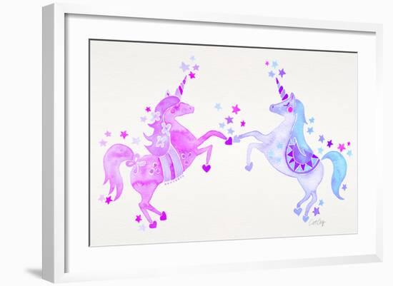 Purple Unicorns-Cat Coquillette-Framed Giclee Print