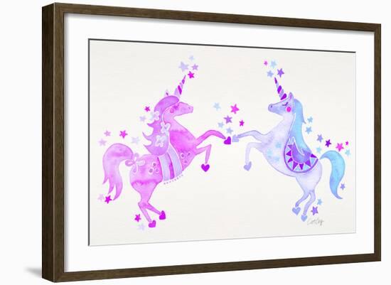 Purple Unicorns-Cat Coquillette-Framed Giclee Print