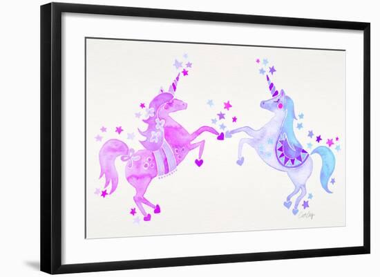 Purple Unicorns-Cat Coquillette-Framed Giclee Print