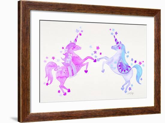 Purple Unicorns-Cat Coquillette-Framed Giclee Print