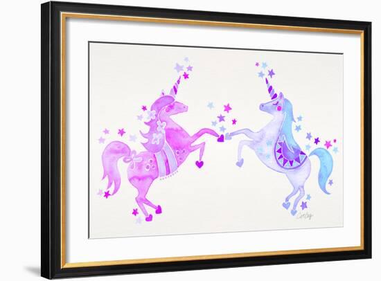 Purple Unicorns-Cat Coquillette-Framed Giclee Print