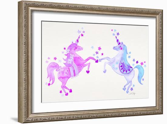 Purple Unicorns-Cat Coquillette-Framed Giclee Print