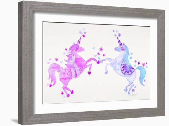 Purple Unicorns-Cat Coquillette-Framed Giclee Print