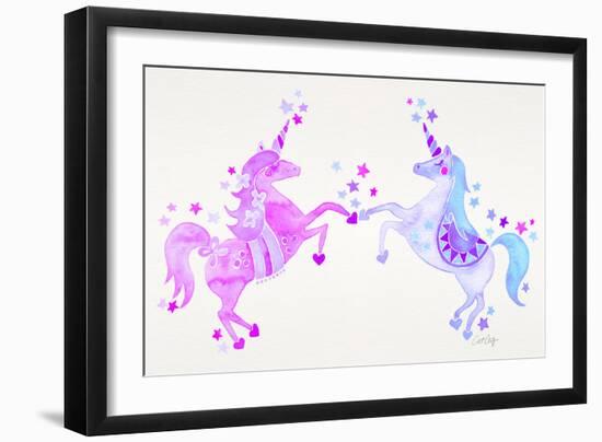 Purple Unicorns-Cat Coquillette-Framed Giclee Print