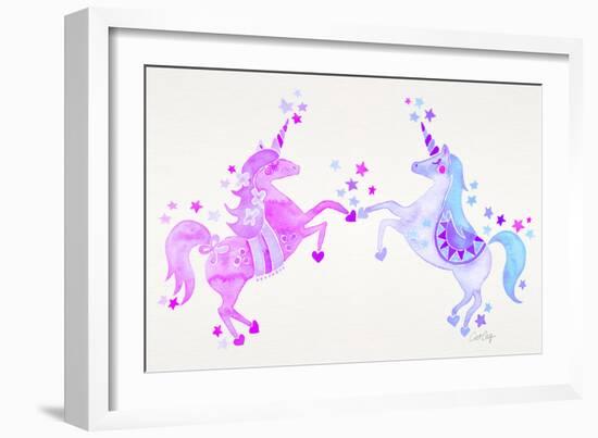 Purple Unicorns-Cat Coquillette-Framed Giclee Print