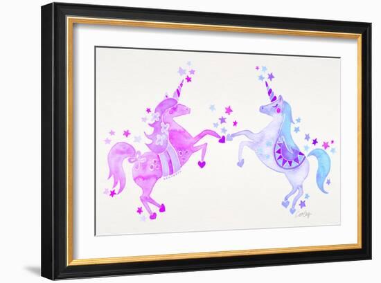 Purple Unicorns-Cat Coquillette-Framed Giclee Print