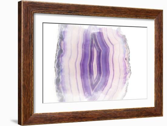 Purple Watercolor Agate II-Susan Bryant-Framed Art Print