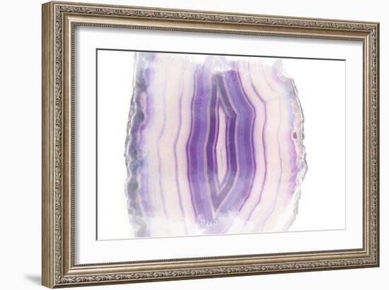 Purple Watercolor Agate II-Susan Bryant-Framed Premium Giclee Print