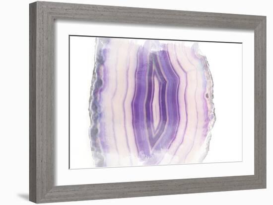 Purple Watercolor Agate II-Susan Bryant-Framed Premium Giclee Print