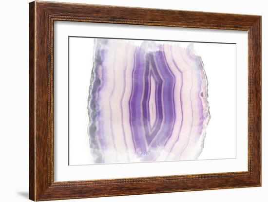 Purple Watercolor Agate II-Susan Bryant-Framed Premium Giclee Print